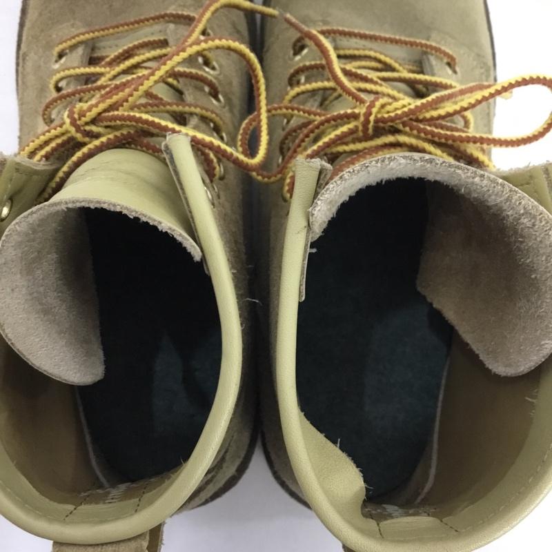 ダナー Danner ブーツ ショートブーツ D4124 レースアップ ワークブーツ スエード 8.5 ロゴ、文字 ベージュ / ベージュ /  メンズ USED 古着 中古 10146877