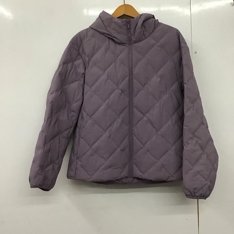 ユニクロ UNIQLO パーカー 長袖 211-469871 パフテックパーカ L 無地 紫 / パープル /  レディース USED 古着 中古 10142799