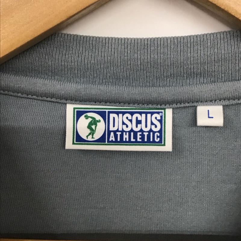 ディスカス アスレチック DISCUS ATHLETIC Tシャツ 半袖 3287-7768 BIG Tシャツ ROPE PICNIC R L ロゴ、文字 X プリント 水色 / ライトブルー /  レディース USED 古着 中古 10137038