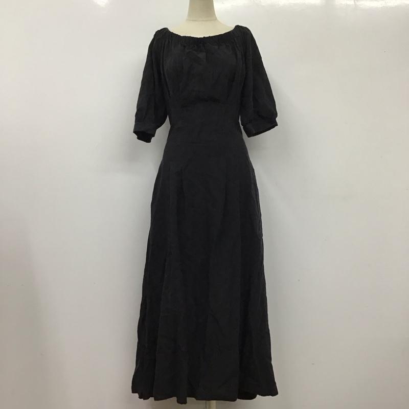 マウジー MOUSSY ワンピース ロングスカート 010bss30-0580 イージーネックオフショルダーワンピース ロングワンピース 2 無地 黒 / ブラック /  レディース USED 古着 中古 10115239