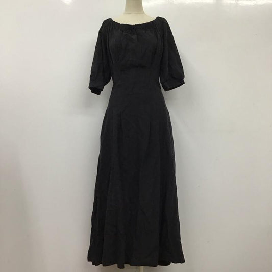 マウジー MOUSSY ワンピース ロングスカート 010bss30-0580 イージーネックオフショルダーワンピース ロングワンピース 2 無地 黒 / ブラック /  レディース USED 古着 中古 10115239