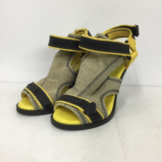 ディーゼル DIESEL サンダル サンダル ウェッジソール 38 ロゴ、文字 黄 / イエロー / X 黒 / ブラック / X ベージュ / ベージュ /  レディース USED 古着 中古 10143049