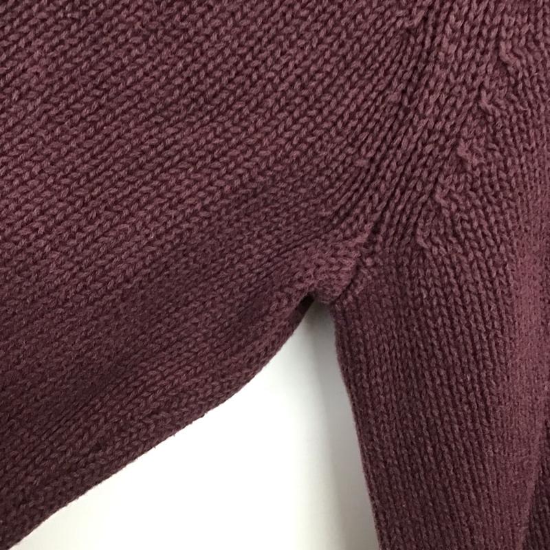 チャップス CHAPS ニット、セーター 長袖 長袖ニットカットソー クルーネック セーター XL ロゴ、文字 えんじ / ワインレッド /  メンズ USED 古着 中古 10143151