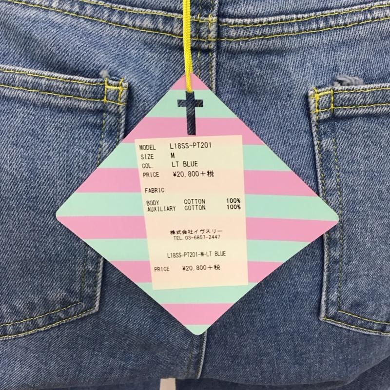 リルリリー lilLilly パンツ デニム、ジーンズ L18SS-PT201 ストレッチ M ダメージ加工 青 / ブルー /  レディース USED 古着 中古 10117236