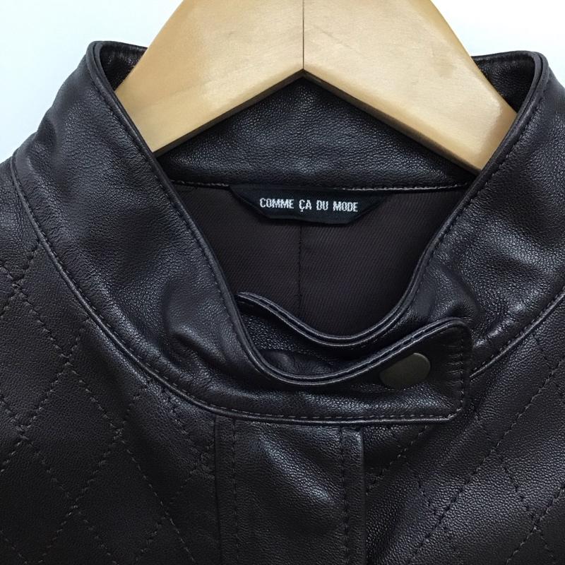 コムサデモード COMME CA DUMODE ジャケット、上着 レザージャケット 00-02LS02 ラムレザー 羊革 無地 ダークブラウン / ダークブラウン /  レディース USED 古着 中古 10143815