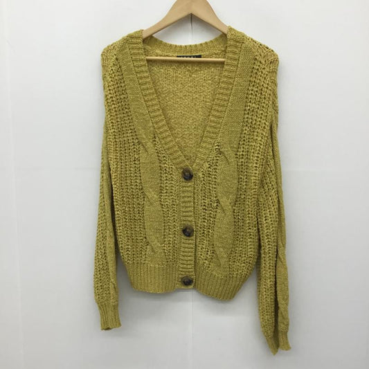 イング INGNI カーディガン 長袖 M 無地 黄 / イエロー /  レディース USED 古着 中古 10134391