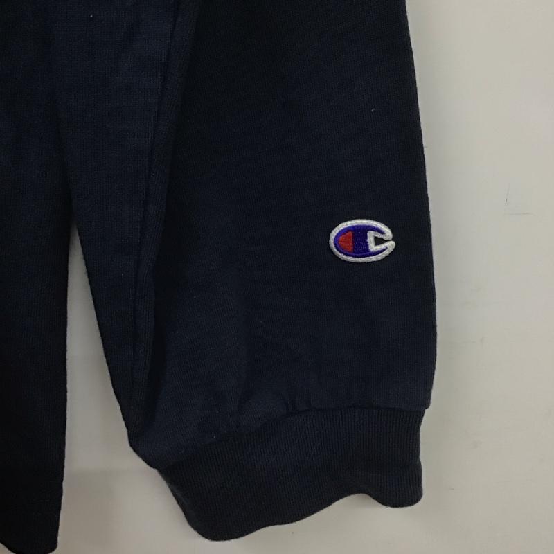 チャンピオン Champion カットソー 長袖 c8-t403 長袖カットソー クルーネックカットソー XXL ロゴ、文字 紺 / ネイビー /  メンズ USED 古着 中古 10131355