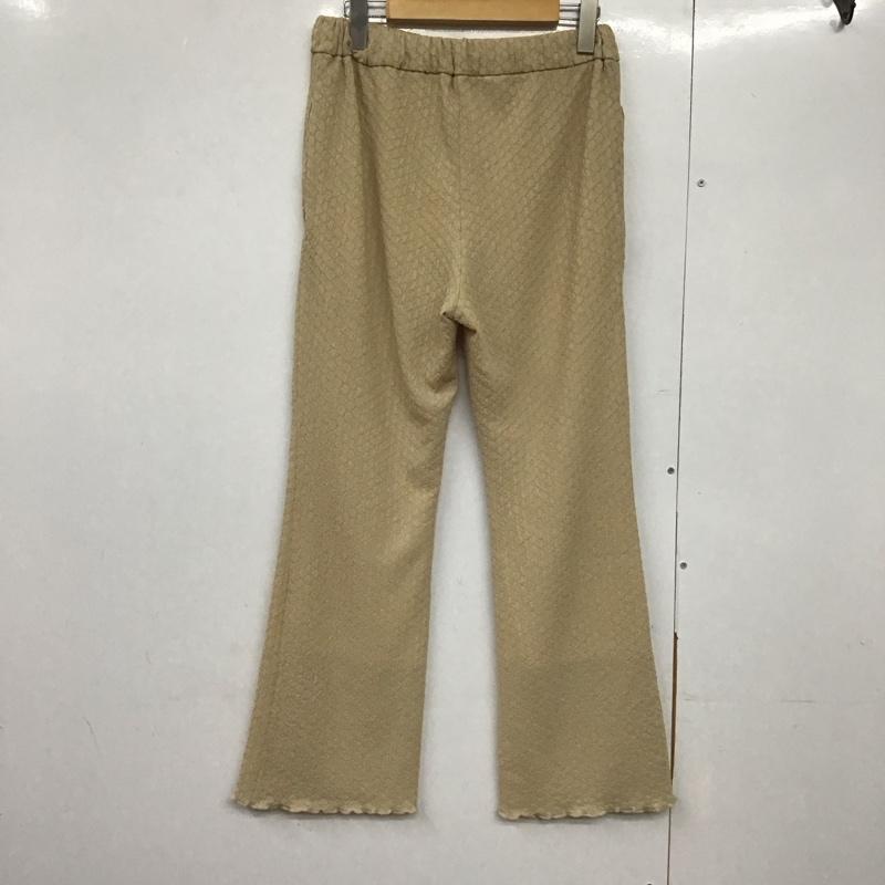 カスタネ Kastane パンツ ワークパンツ、ペインターパンツ k217006c-59 ふくれジャガードフレアパンツ ワイドパンツ FREE 無地 ベージュ / ベージュ /  レディース USED 古着 中古 10143814