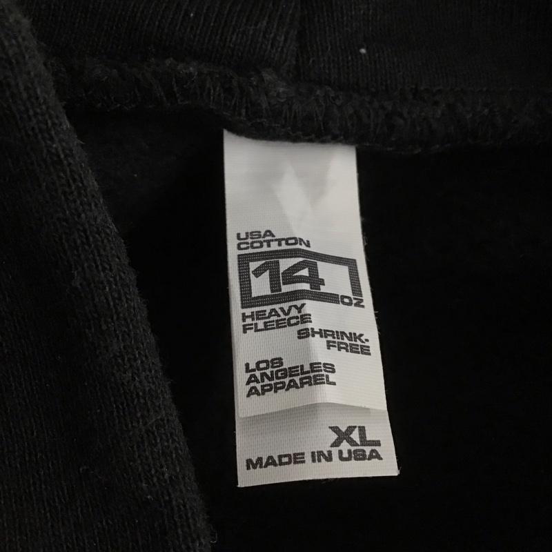 ロサンゼルスアパレル LOS ANGELES APPAREL パーカー 長袖 長袖パーカー プルオーバーパーカー スウェット XL 無地 黒 / ブラック /  メンズ USED 古着 中古 10148307