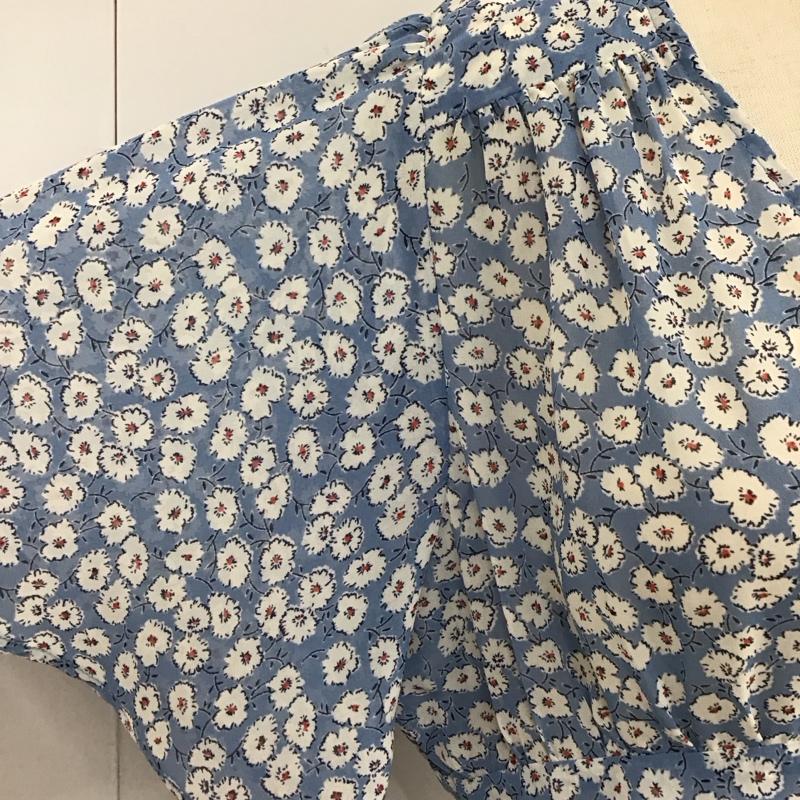アナザーエディション Anather Edition ワンピース ロングスカート 半袖 Vネック 花柄 水色 / ライトブルー /  レディース USED 古着 中古 10116471
