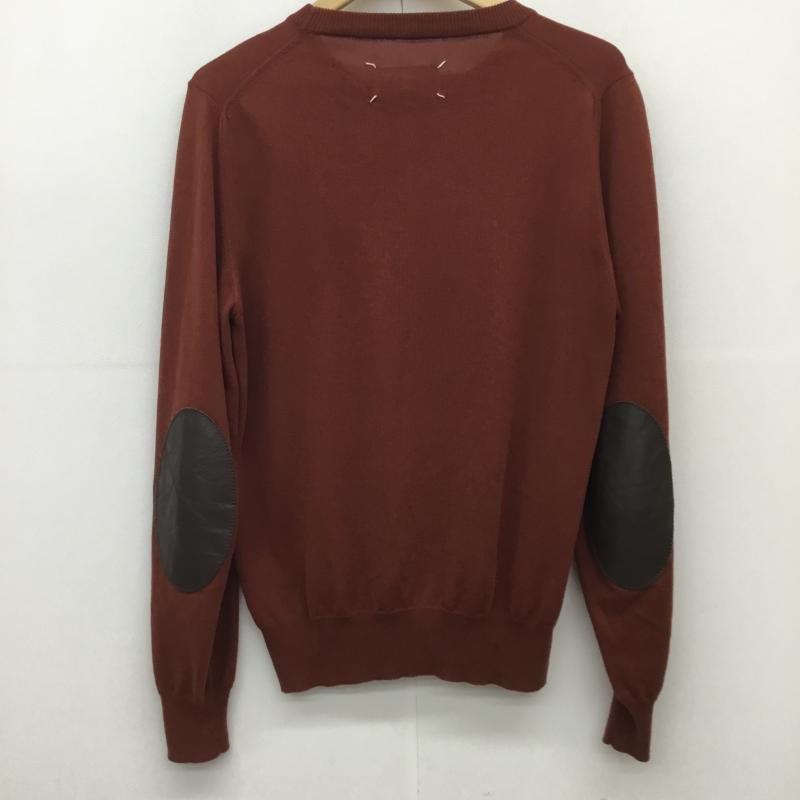メゾン マルジェラ Maison Margiela ニット、セーター 長袖 16AW エルボーパッチニット S 無地 茶 / ブラウン /  メンズ USED 古着 中古 10113091