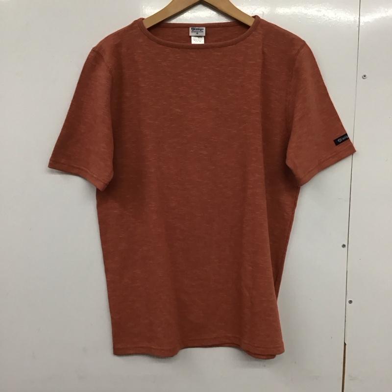 ティージー Tieasy Tシャツ 半袖 半袖カットソー プリントTシャツ クルーネックカットソー 4 無地 橙 / オレンジ /  メンズ USED 古着 中古 10132749