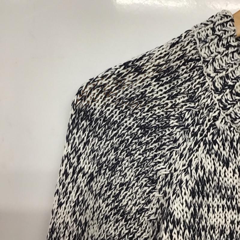 ジュンハシモト junhashimoto ニット、セーター 長袖 1091610012 TAPEYARN 長袖ニット クルーネック 2 総柄 白 / ホワイト / X 紺 / ネイビー /  メンズ USED 古着 中古 10144609