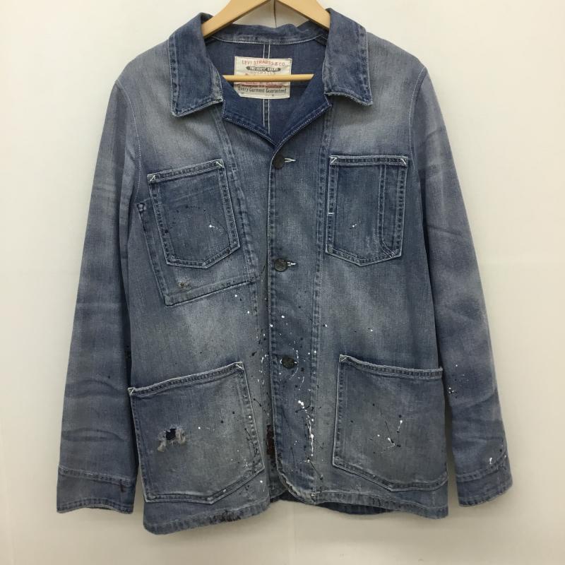 リーバイス Levi s ジャケット、上着 ジャケット、ブレザー used加工　ヴィンテージクロージング S ダメージ加工 青 / ブルー / X 茶 / ブラウン / X 白 / ホワイト /  メンズ USED 古着 中古 10122734