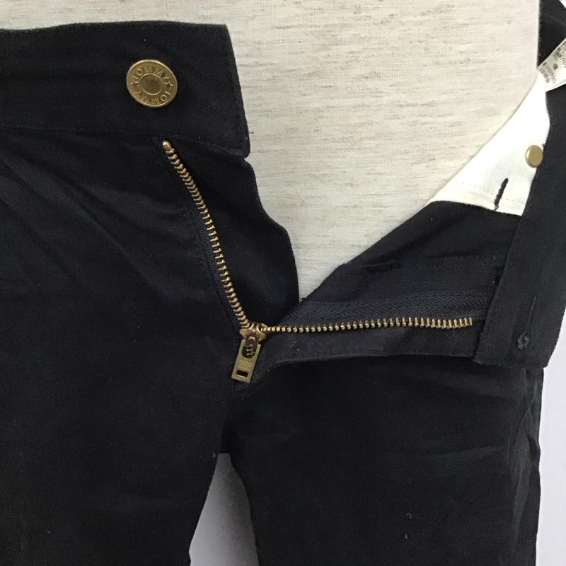 トミーヒルフィガー TOMMY HILFIGER パンツ デニム、ジーンズ カラーパンツ カジュアルパンツ スリムパンツ M ロゴ、文字 黒 / ブラック /  メンズ USED 古着 中古 10111102