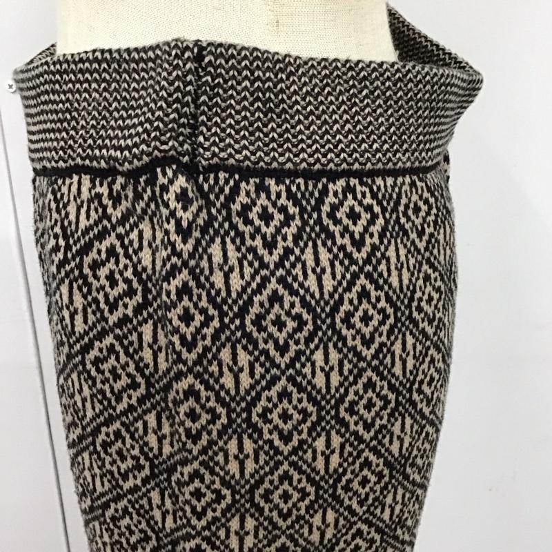 フリークスストア FREAK S STORE ボトムス ボトムス 213-3424 ニットパンツ フレアパンツ FREE 総柄 黒 / ブラック / X ベージュ / ベージュ /  レディース USED 古着 中古 10122148