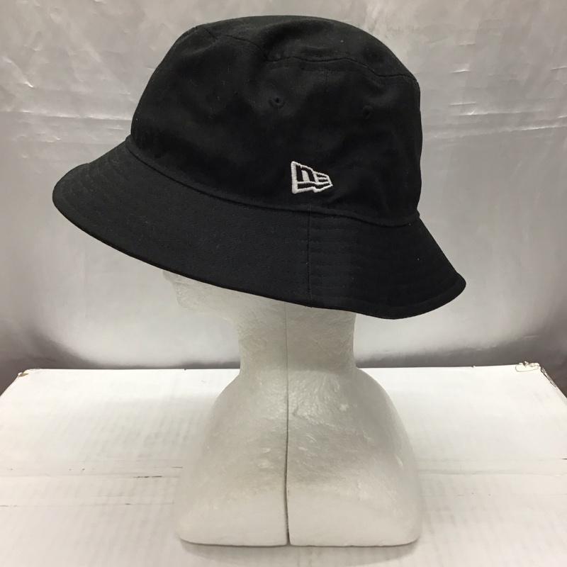 ニューエラ NEW ERA 帽子 ハット バケットハット ロゴ、文字 黒 / ブラック /  メンズ USED 古着 中古 10115064