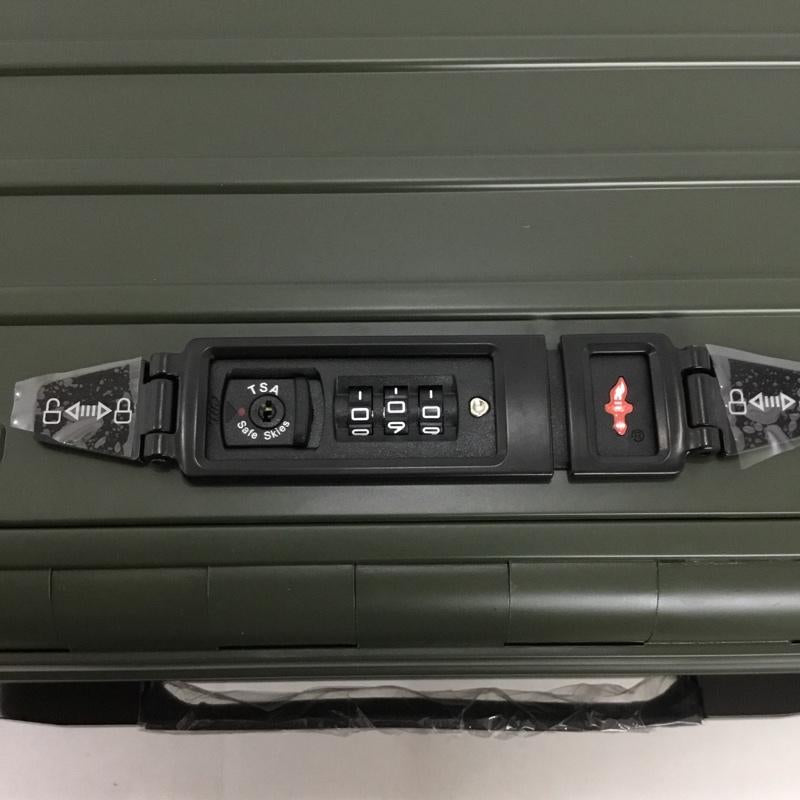 アンドフラット &.FLAT スーツケース、トランク スーツケース、トランク FL14-4-00002 折りたたみ ハードキャリーバッグ キャリーケース 箱有 ロゴ、文字 カーキ / カーキ /  メンズ USED 古着 中古 10137509