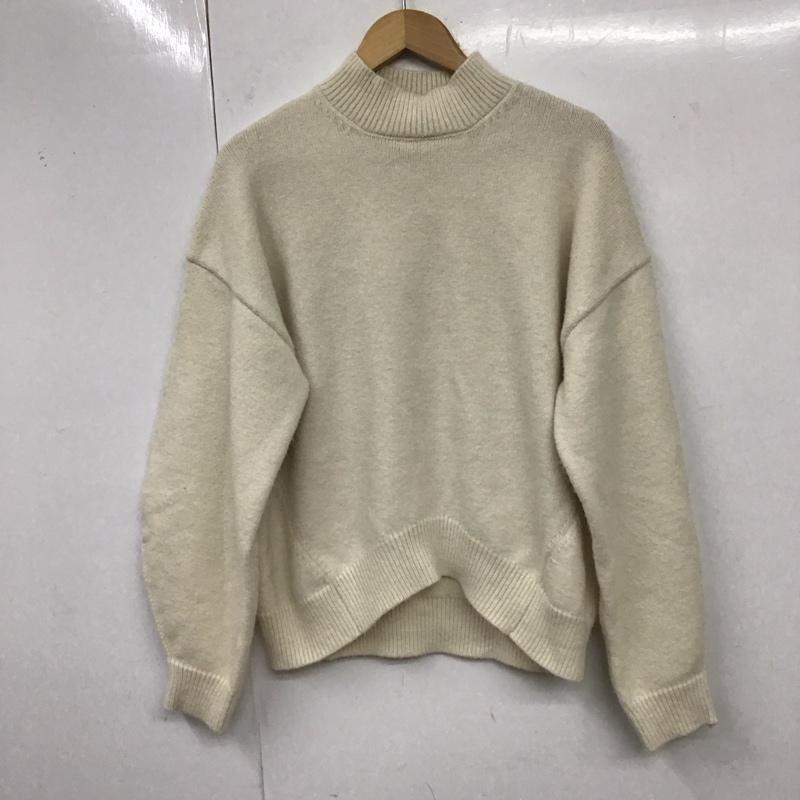 マウジー MOUSSY ニット、セーター 長袖 010EAF70-6030-1 HN COCOON SLEEVE KNIT FREE 無地 オフホワイト / オフホワイト /  レディース USED 古着 中古 10119580