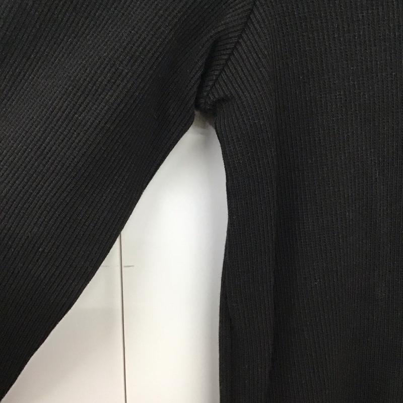 ザラ ZARA ワンピース ひざ丈スカート S 無地 X ヒョウ柄・レオパード柄 黒 / ブラック /  レディース USED 古着 中古 10130395