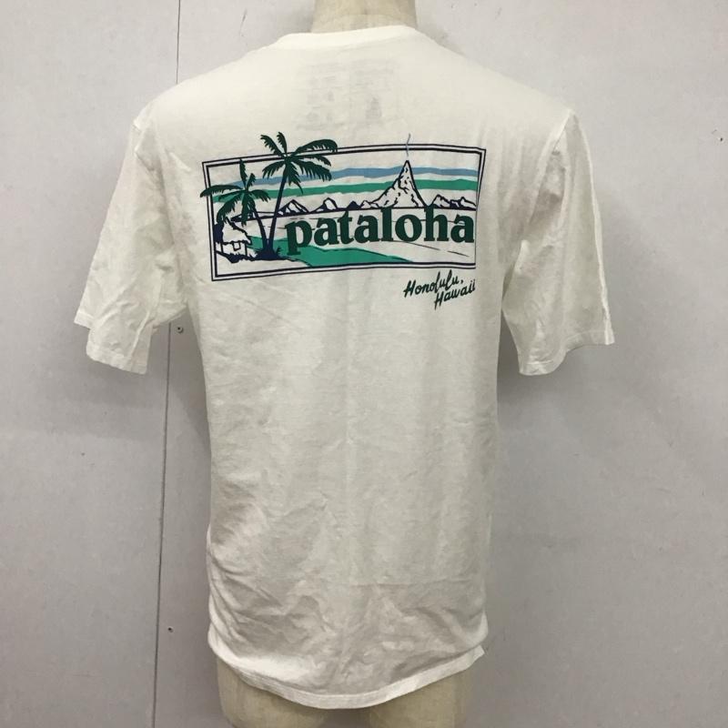 パタゴニア patagonia Tシャツ 半袖 半袖カットソー プリントTシャツ クルーネックカットソー M プリント 白 / ホワイト /  メンズ USED 古着 中古 10123763
