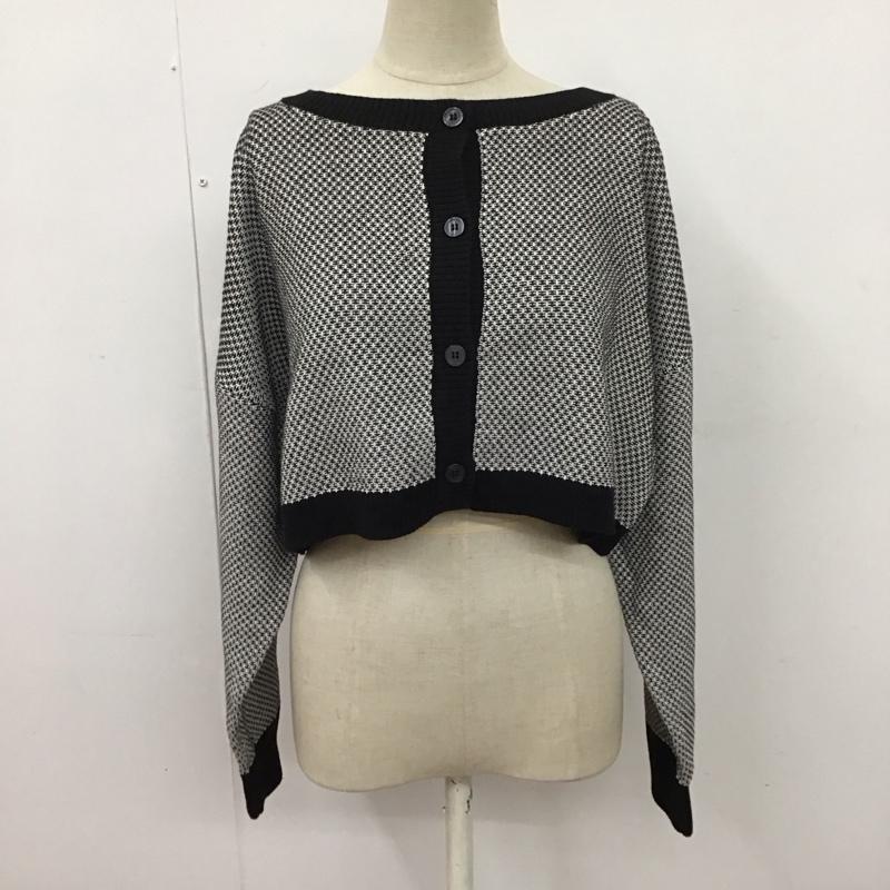 ローリーズファーム LOWRYS FARM カーディガン 長袖 FREE  白 / ホワイト / X 黒 / ブラック /  レディース USED 古着 中古 10125048
