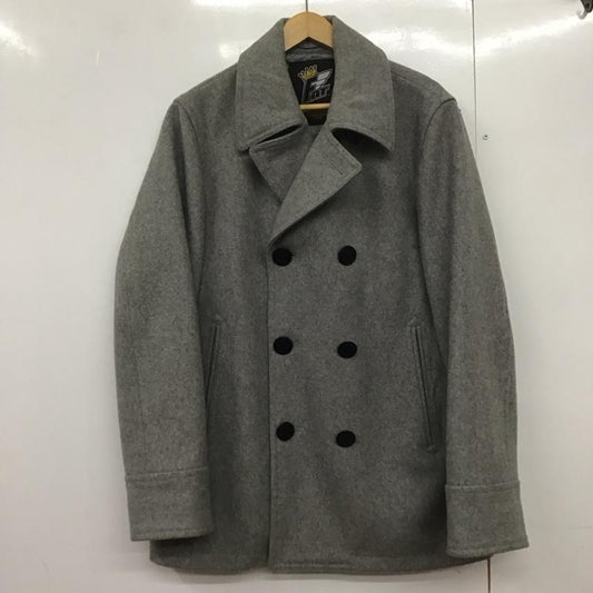 エフエイティー FAT コート コート一般 ピーコート アウター ダブル 無地 灰 / グレー /  メンズ USED 古着 中古 10143370