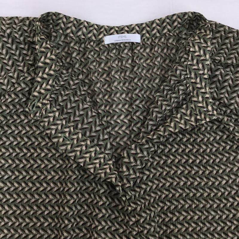 アーバンリサーチ URBAN RESEARCH シャツ、ブラウス 半袖 IT25-23B005 URBAN RESEARCH ITEMS FREE 総柄 緑 / グリーン / X 茶 / ブラウン /  レディース USED 古着 中古 10144389