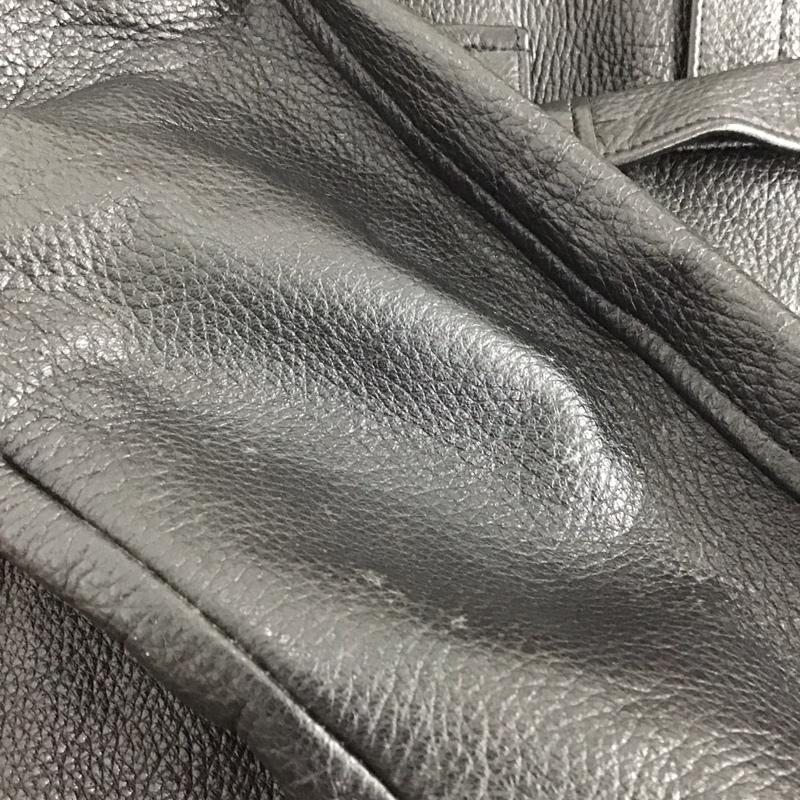 古着 USED シャツ、ブラウス 長袖 長袖レザーシャツ カラーシャツ フロントボタン 無地 黒 / ブラック /  メンズ USED 古着 中古 10142964