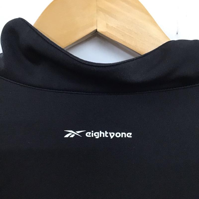 リーボック Reebok カットソー 長袖 長袖カットソー 無地カットソー ジップアップスタンドネック L ロゴ、文字 黒 / ブラック /  メンズ USED 古着 中古 10136830