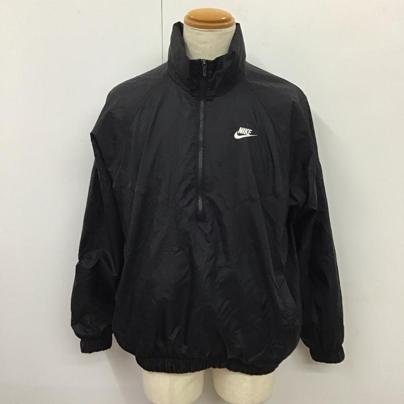 ナイキ NIKE ジャケット、上着 ジャケット、ブレザー DQ4911-010 ハーフジップアウタークラブウーブン ナイロンジャケット L ロゴ、文字 黒 / ブラック /  メンズ USED 古着 中古 10117569