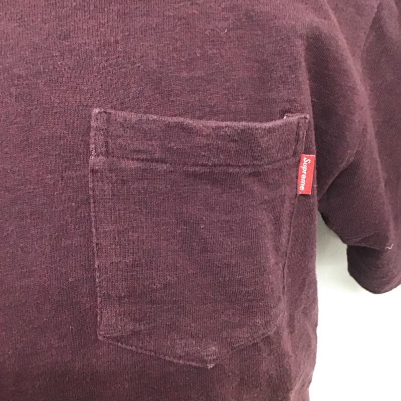 シュプリーム Supreme Tシャツ 半袖 2019SS PocketS/STee 半袖カットソー 無地Tシャツ クルーネックカットソー S 無地 えんじ / ワインレッド /  メンズ USED 古着 中古 10124349