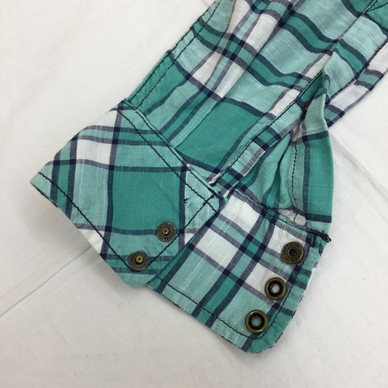 ディーゼル DIESEL シャツ、ブラウス 長袖 長袖シャツ S チェック 水色 / ライトブルー / X 緑 / グリーン / X 白 / ホワイト /  メンズ USED 古着 中古 10136067