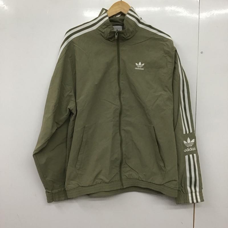 アディダス adidas ジャケット、上着 ジャンパー、ブルゾン h41390 ロックアップトラックトップトレフォイル ジップアップジャケット 0 ロゴ、文字 カーキ / カーキ /  メンズ USED 古着 中古 10148007