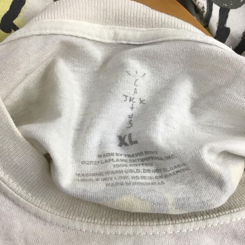 カクタスジャック Cactus Jack Tシャツ 半袖 半袖カットソー プリントTシャツ クルーネックカットソー XL プリント 白 / ホワイト /  メンズ USED 古着 中古 10134802