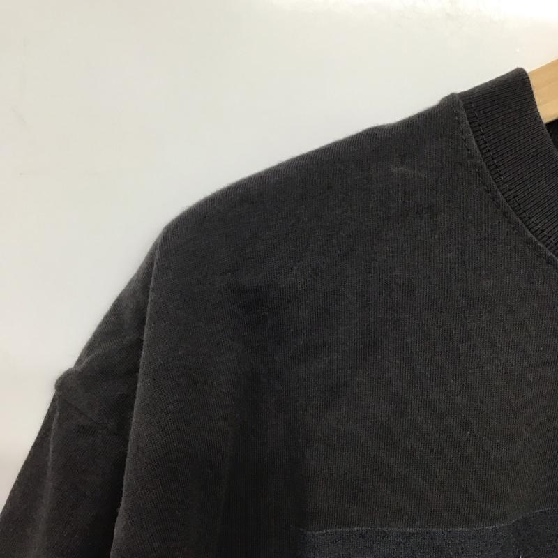 ビオトープ BIOTOP Tシャツ 半袖 半袖カットソー プリントTシャツ クルーネックカットソー charlespeterson XL プリント 黒 / ブラック /  メンズ USED 古着 中古 10141730