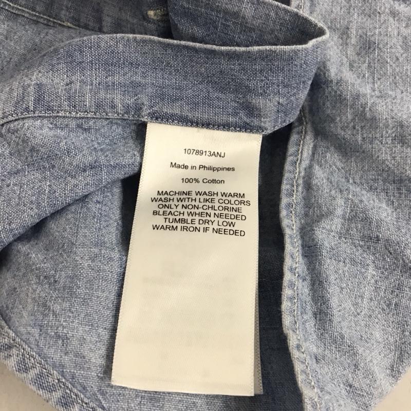 ラルフローレン RALPHLAUREN シャツ、ブラウス 長袖 長袖シャツ カラーシャツ ポケットシャツ 長袖カットソー デニムシャツ M ロゴ、文字 インディゴ / インディゴ /  メンズ USED 古着 中古 10124490