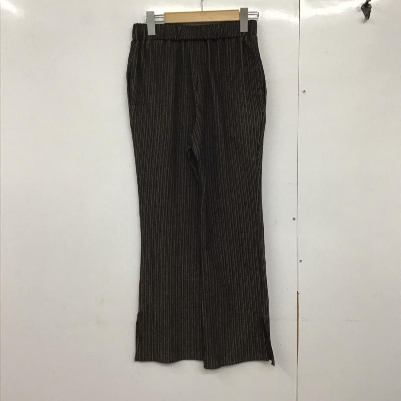 ニコアンド niko and... パンツ ワークパンツ、ペインターパンツ カジュアルパンツ スリムパンツ ストレッチパンツ M ストライプ 黒 / ブラック /  レディース USED 古着 中古 10142668