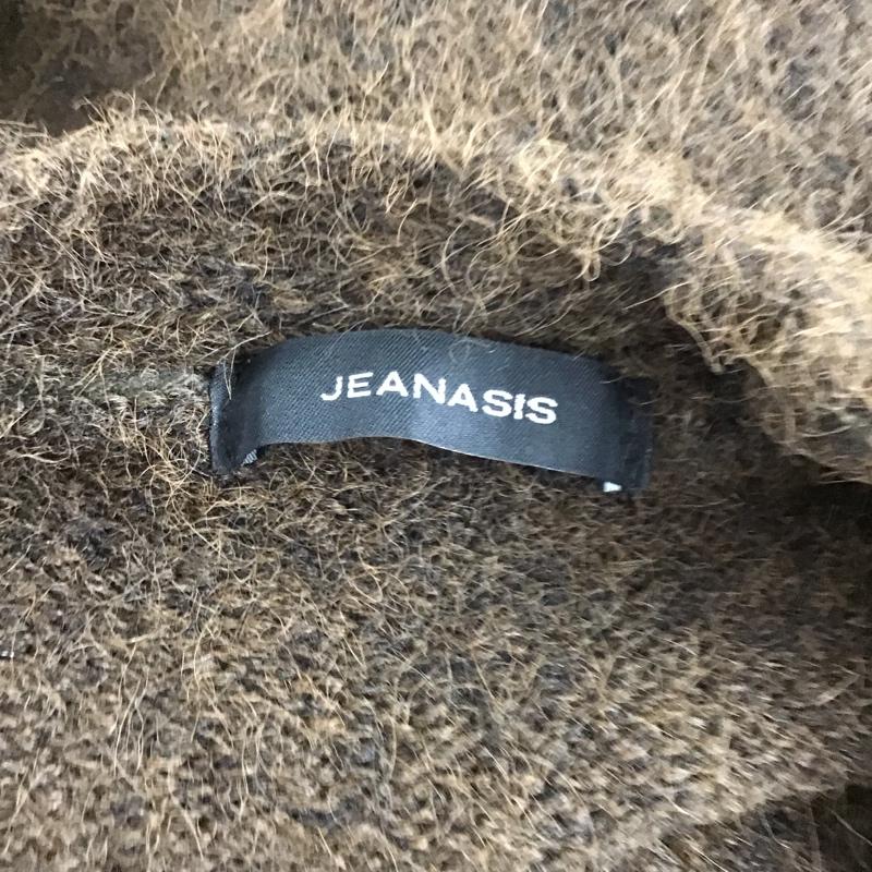 ジーナシス JEANASIS カーディガン 長袖 js064154mn カーディガン 長袖ニットカーディガン 前開き FREE 無地 茶 / ブラウン /  レディース USED 古着 中古 10124117