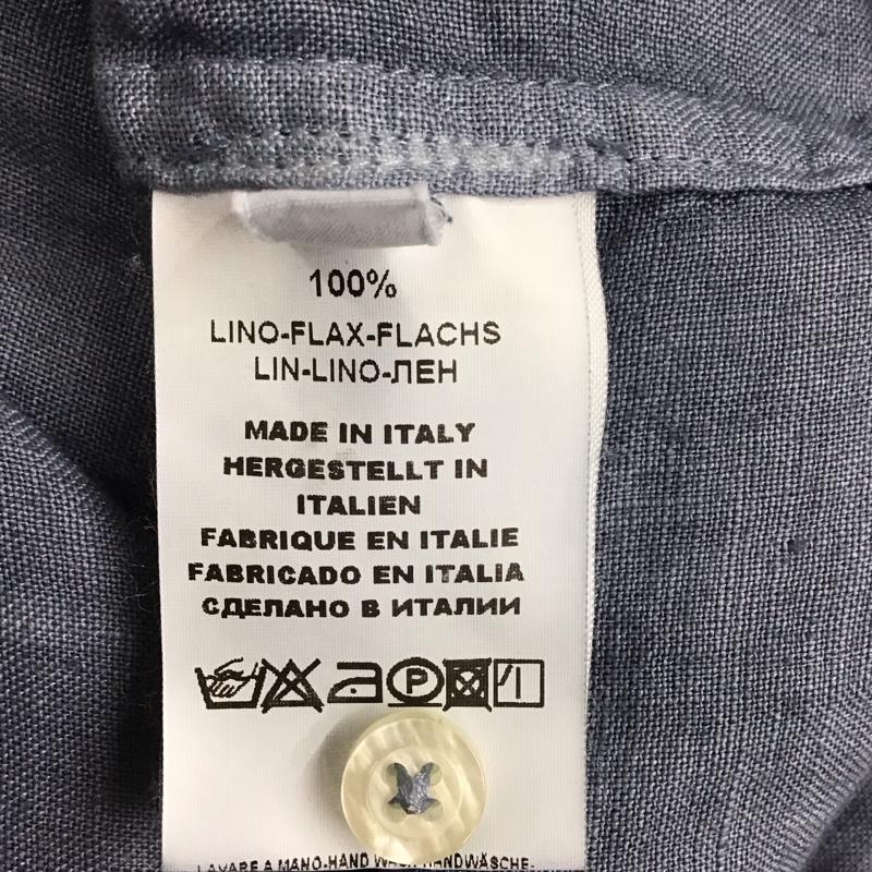 グランサッソ Gran Sasso シャツ、ブラウス 長袖 長袖シャツ 無地シャツ ノーカラーシャツ 無地 青 / ブルー /  メンズ USED 古着 中古 10137966