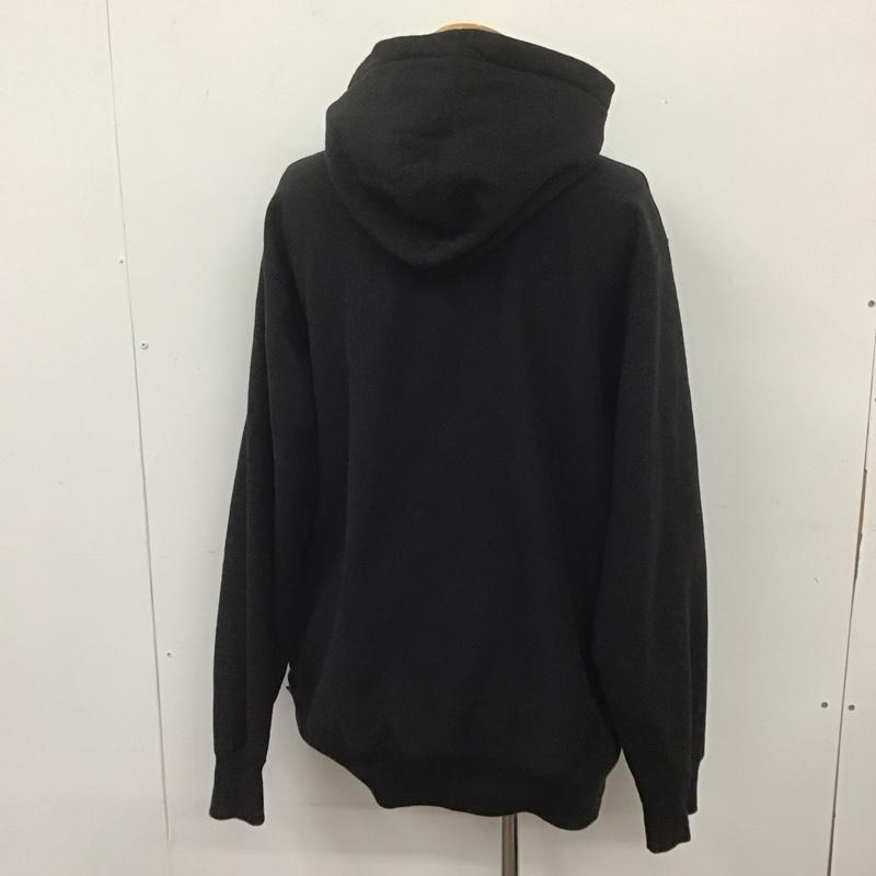 シュプリーム Supreme パーカー 長袖 18A/W レザーロゴスウェットパーカー 長袖パーカー トレーナー XL ロゴ、文字 黒 / ブラック /  メンズ USED 古着 中古 10107392