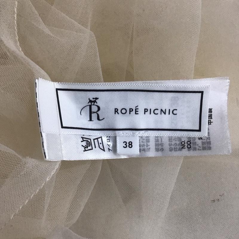 ロペピクニック ROPE  PICNIC カーディガン 長袖 GDK-14170-A チュールフリルカーディガン ノーカラー 38 無地 アイボリー / アイボリー /  レディース USED 古着 中古 10139116