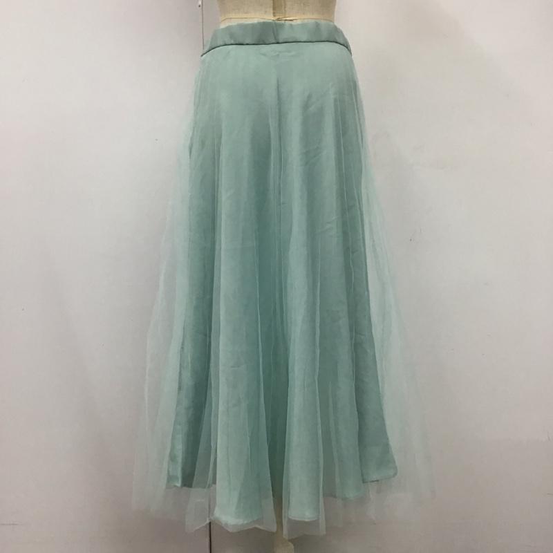 ザラ ZARA スカート ロングスカート 3067 850 403 チュール プリーツ M 無地 水色 / ライトブルー /  レディース USED 古着 中古 10114445
