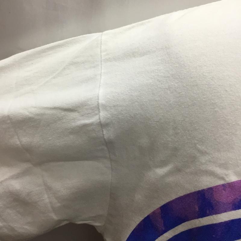 アベイシングエイプ A BATHING APE Tシャツ 半袖 クルーネック タイダイ ビッグロゴ L ロゴ、文字 白 / ホワイト /  メンズ USED 古着 中古 10119805