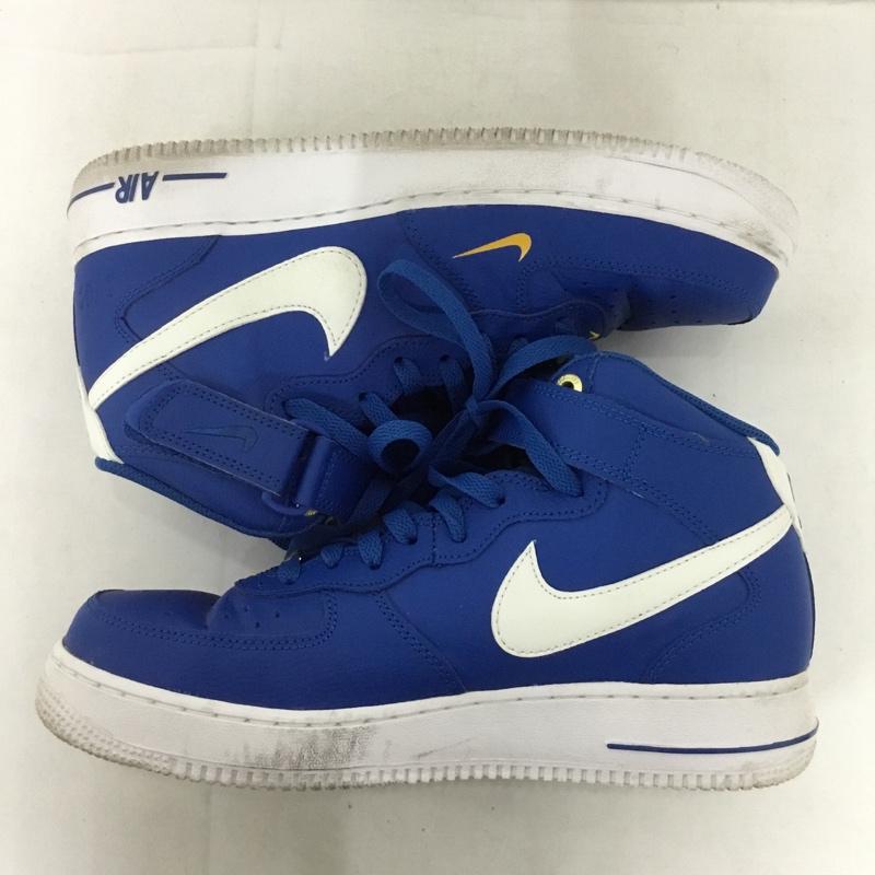 ナイキ NIKE スニーカー スニーカー DR9513 400 AIR FORCE 1 MID 07 LV8 27cm 箱有 27.0cm ロゴ、文字 青 / ブルー / X 白 / ホワイト /  メンズ USED 古着 中古 10131951