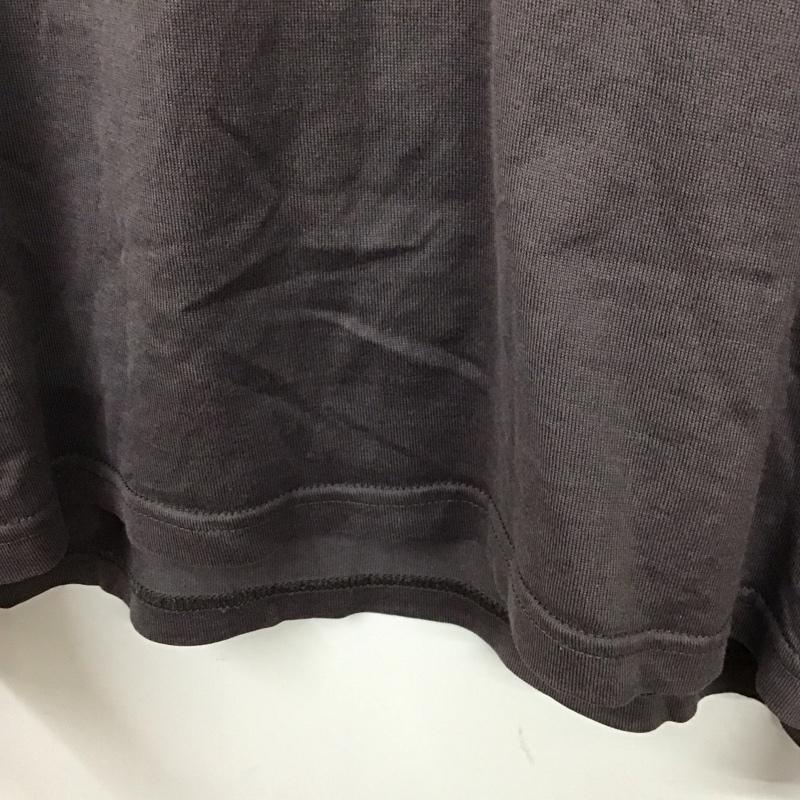 バーバリーブラックレーベル BURBERRY BLACK LABEL カットソー 長袖 長袖カットソー 無地カットソー Vネック 3 ロゴ、文字 灰 / グレー /  メンズ USED 古着 中古 10130845