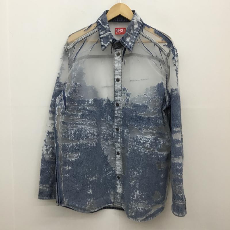 ディーゼル DIESEL ジャケット、上着 ジャケット、ブレザー D-Simply-Over-FSD M ダメージ加工 X  白 / ホワイト / X 青 / ブルー /  メンズ USED 古着 中古 10123091