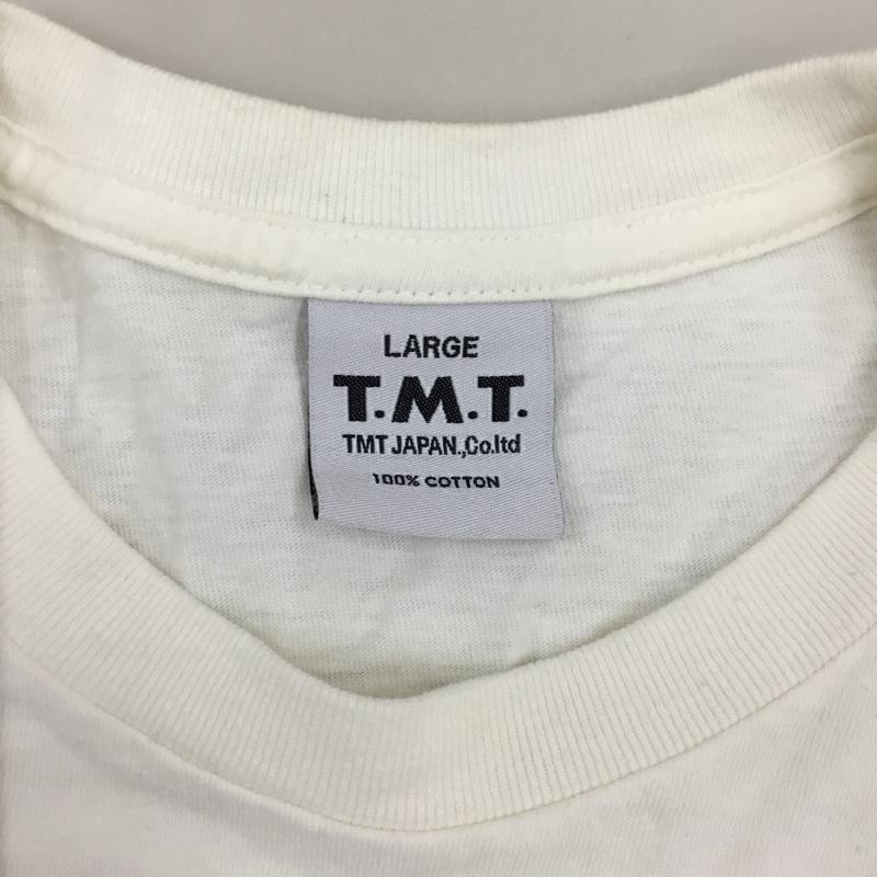 ティーエムティー TMT Tシャツ 半袖 半袖カットソー プリントTシャツ クルーネックカットソー L プリント 白 / ホワイト /  メンズ USED 古着 中古 10116023