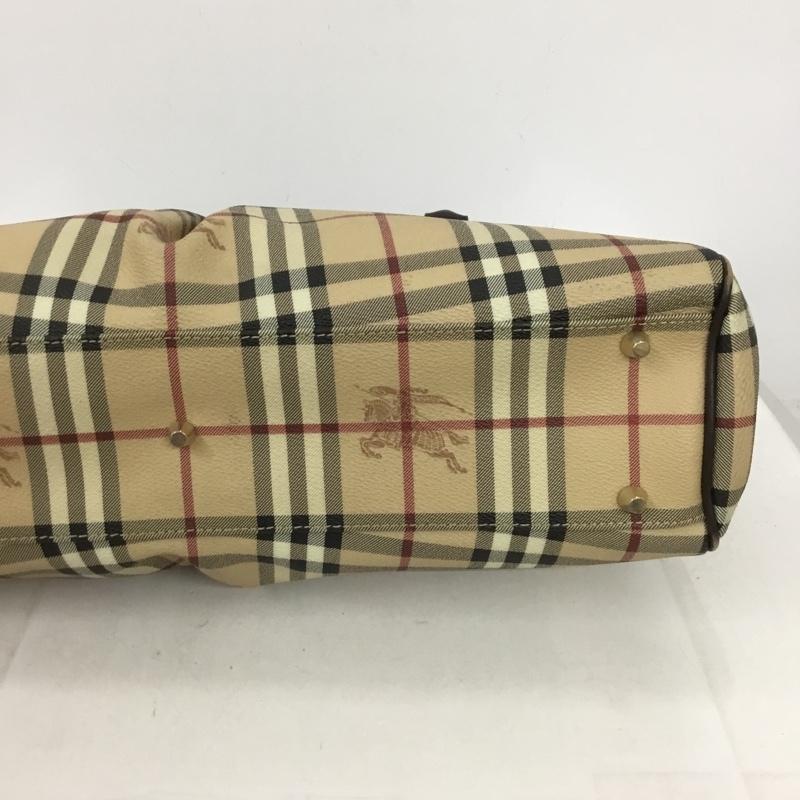 バーバリー BURBERRY トートバッグ トートバッグ ノバチェック ハンドバッグ チェック ベージュ / ベージュ / X ダークブラウン / ダークブラウン /  レディース USED 古着 中古 10133545