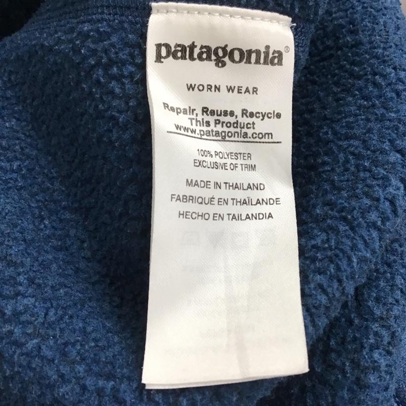 パタゴニア patagonia カットソー 長袖 25522fa17 ベターセータープルオーバー ハーフジップ M ロゴ、文字 青 / ブルー /  メンズ USED 古着 中古 10143524